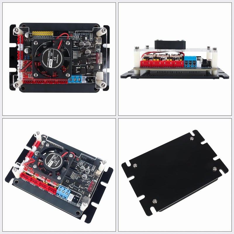 RATTMMOTOR 2-Axis 3-Axis GRBL Controller Board 36V DC Input, Support 300W/500W 48VDC Spindle Motor USB Port CNC Engraving Machine Control Board 32 bit with Cooling Fan for CNC Router Engraver Machine - Image 3